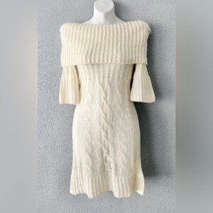 Frederick's of Hollywood Off-Shoulder Ivory Sweater